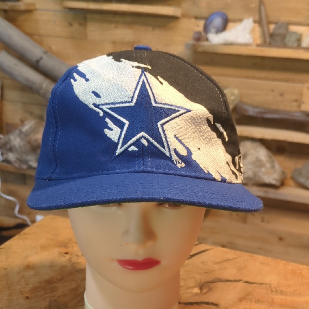 Vintage Dallas Cowboys Hat Cap Snap Back Splash Logo Athletic NFL Pro Line